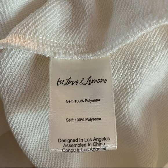 New! For Love And Lemons Ronnie off white dress with side pockets 22883 - Picture 10 of 12